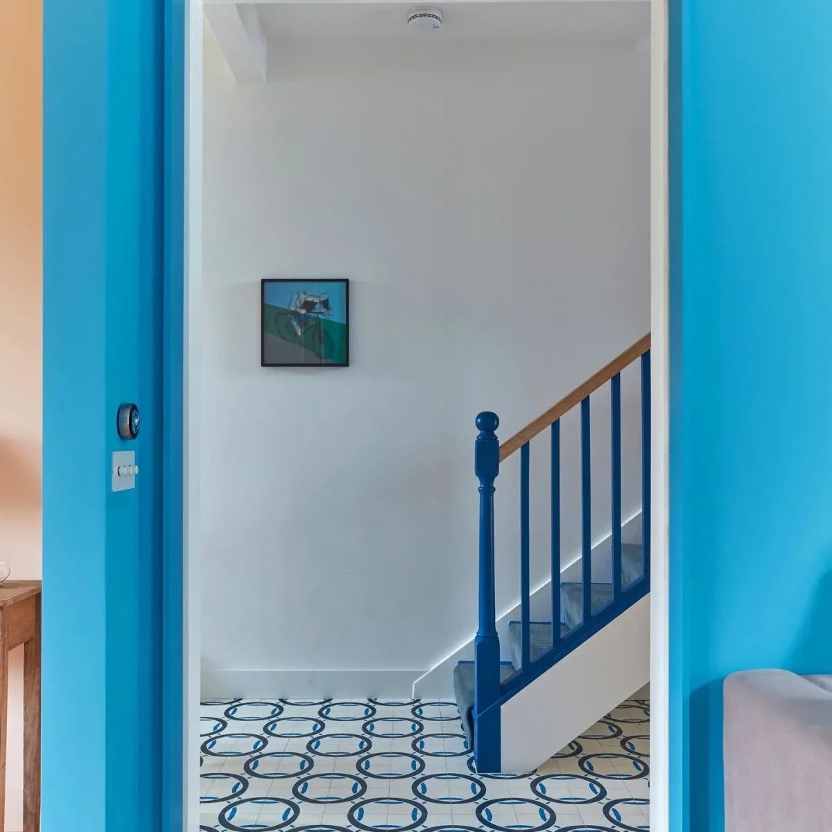 Vopsea albastra mata 7 la suta luciu pentru interior Farrow and Ball Mostra St Giles Blue No. 280 100 ml