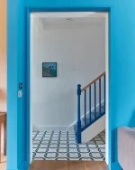 Vopsea albastra mata 7 la suta luciu pentru interior Farrow and Ball Mostra St Giles Blue No. 280 100 ml
