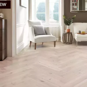 Parchet stratificat Barlinek Cappuccino Herringbone 110 stejar lac mat crem 0.66 m x 110 mm x 14 mm 129 BLC-DBE1-L05-C2R-E14110-U 1WC000001