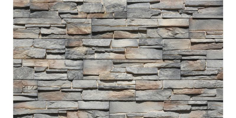 Piatra decorativa din beton tip coltar Grenada, gri-maro, 0.28 mp, Stegu