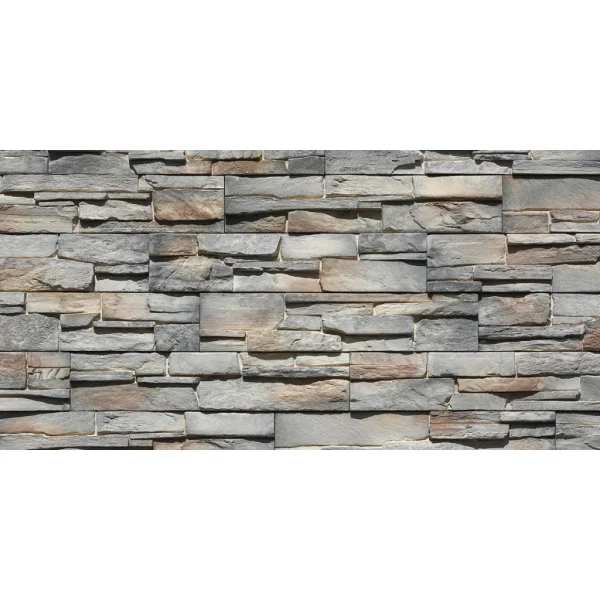 Piatra decorativa din beton tip coltar Grenada, gri-maro, 0.28 mp, Stegu