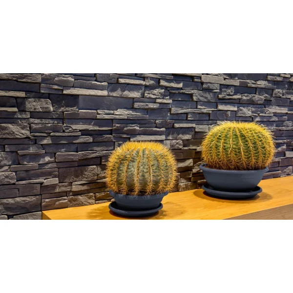 Piatra decorativa din beton tip coltar, gri, Stegu Grenada 5, 0.28 mp cutie