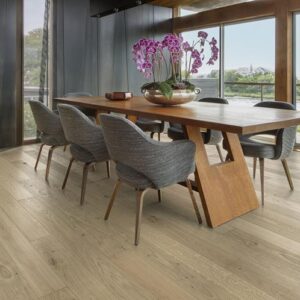 Parchet triplustratificat stejar alb, lacuit mat, 2420x187x15 mm, Classic Nouveau, Kahrs