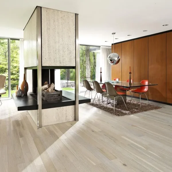 Parchet stejar lacuit mat alb periat micro bizotat edge 1-strip Kahrs Unity Arctic 1830x125x10 mm 101P6AEK0DKW180