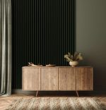 Panou riflaj decorativ Linea Slim Botanic Stegu 3 verde negru 30x150x2650 mm
