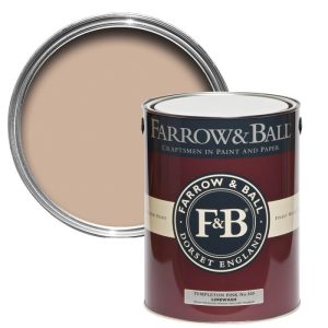 Vopsea ecologică roz mată 2 la suta luciu pentru interior Farrow  Ball DEAD FLAT Templeton Pink 303 - 5L