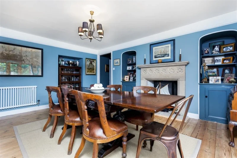 Vopsea ecologică albastră mată 2 la suta luciu pentru interior Farrow  Ball Dead Flat Oval Room No 85 5 Litri - imagine 2