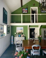 Vopsea verde mata 2 la suta luciu pentru interior Farrow and Ball Estate Emulsion Saxon Green No. 80 2.5 Litri