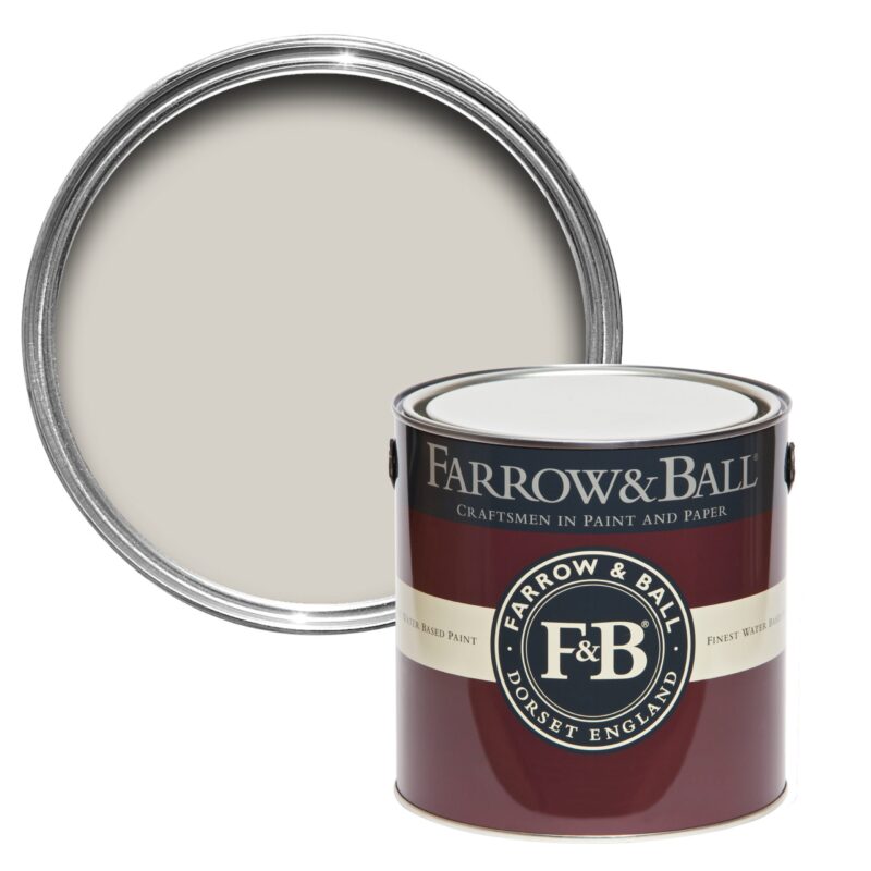 Vopsea gri satinata 20 la suta luciu pentru exterior Farrow and Ball Exterior Eggshell Ammonite No. 274 2.5 Litri - imagine 2