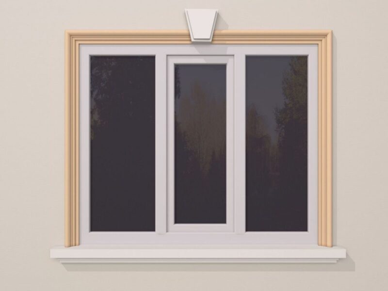 Ancadrament fereastră exterior FP102, polistiren expandat, 55x100x2000 mm