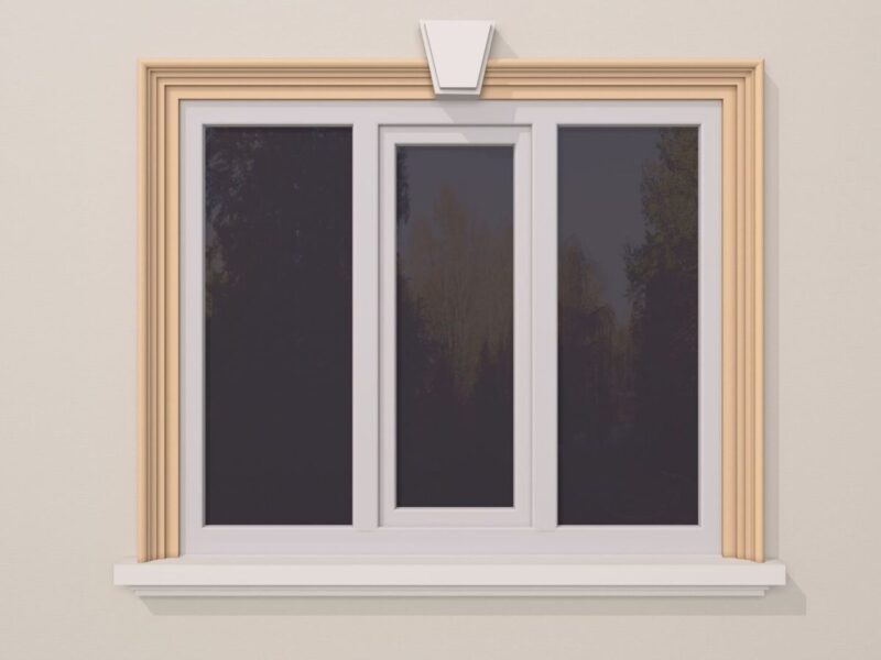 Ancadrament fereastră exterior FP103, decorativ, 80x120x2000 mm
