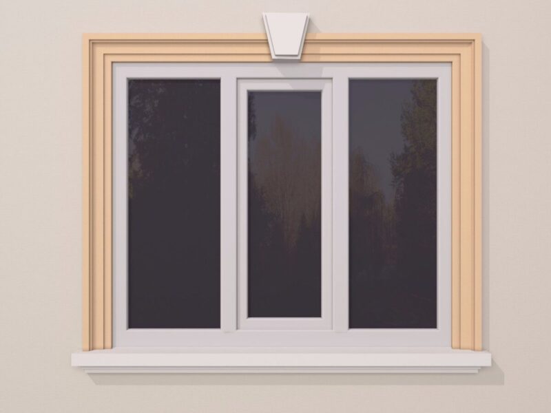 Ancadrament fereastra exterior FP106, polistiren, bej, 62x140x2000 mm