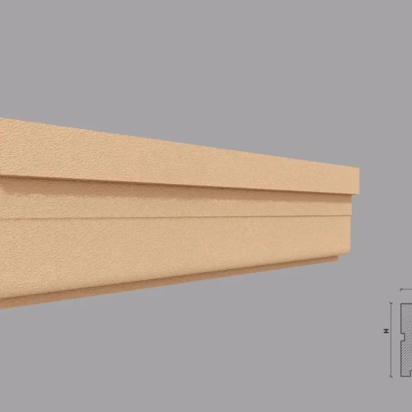 Ancadrament fereastra exterior FP108, polistiren, alb 38x100x2000 mm