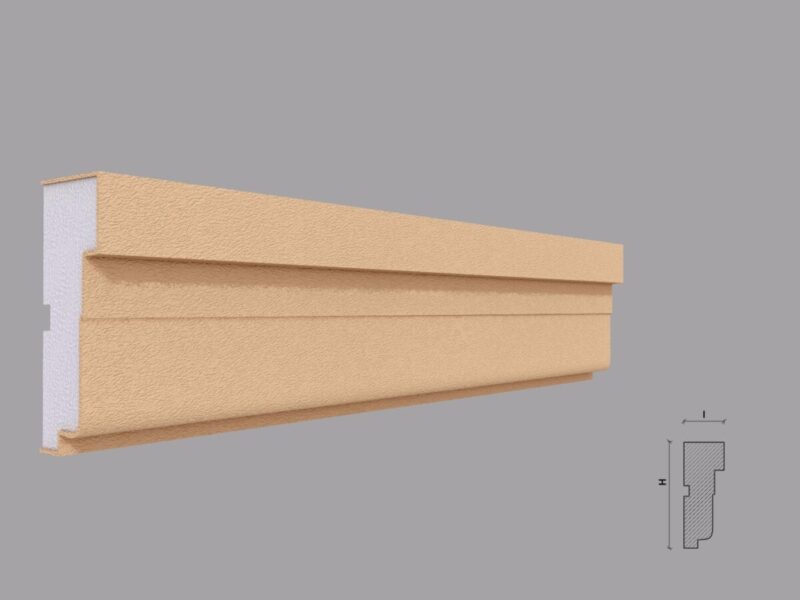 Ancadrament fereastra exterior FP108, polistiren, alb 38x100x2000 mm - imagine 2