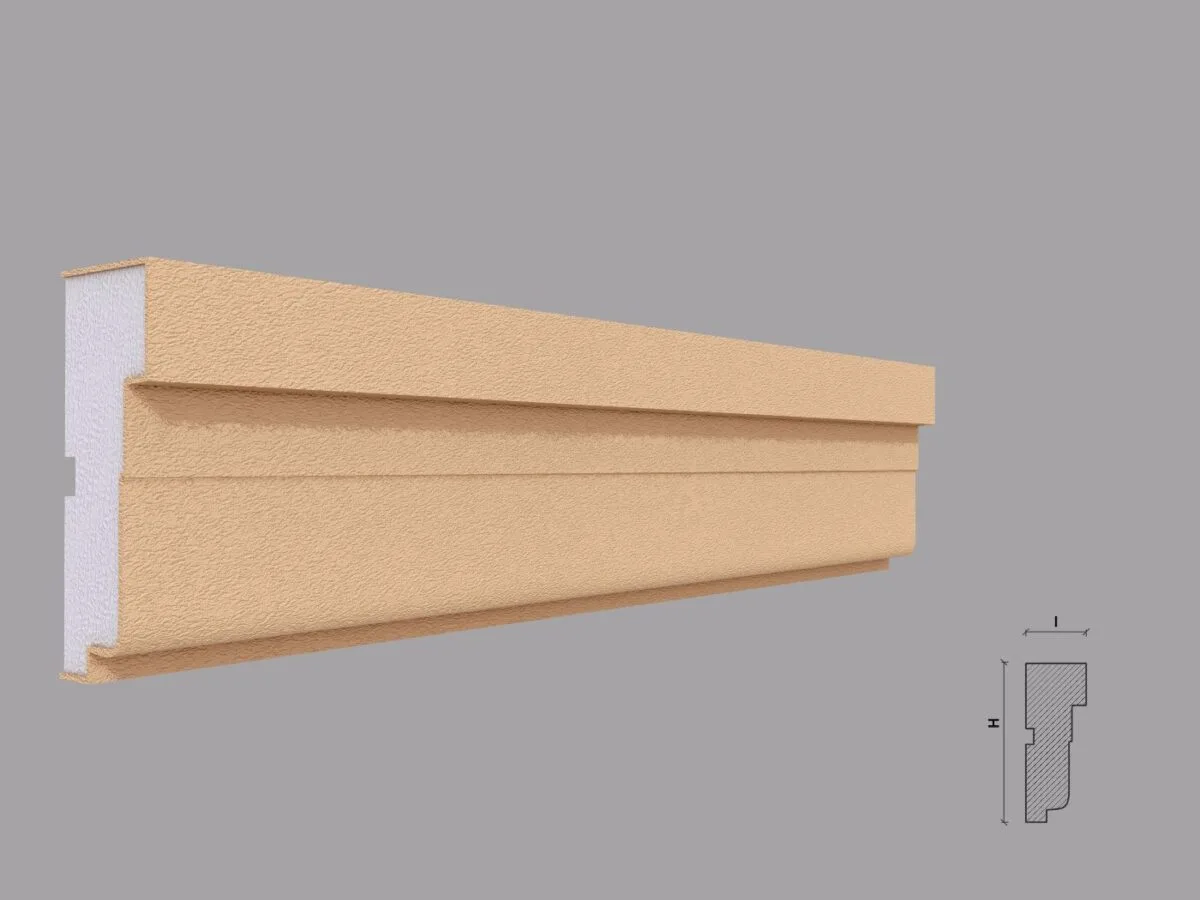 Ancadrament fereastra exterior FP108, polistiren, alb 38x100x2000 mm