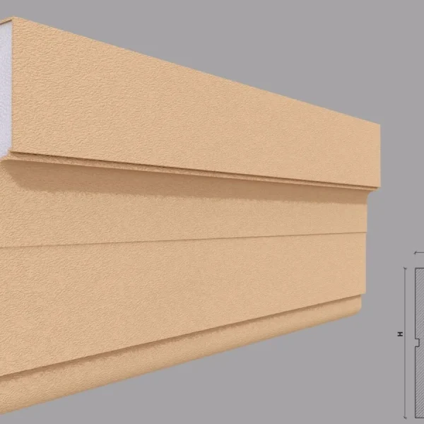 Ancadrament fereastră FP122, exterior, bej, 50x200x2000 mm