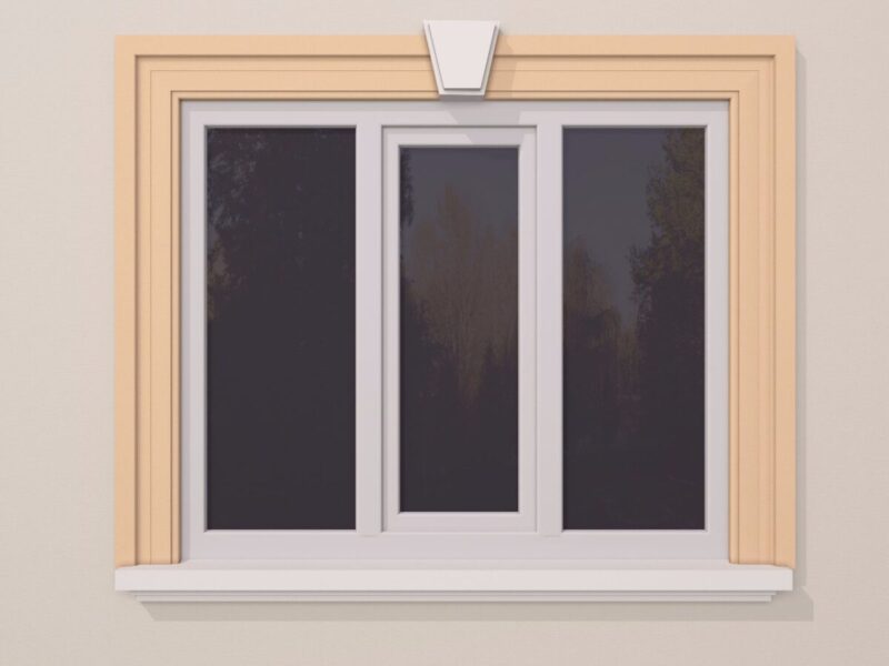 Ancadrament fereastră FP122, exterior, bej, 50x200x2000 mm