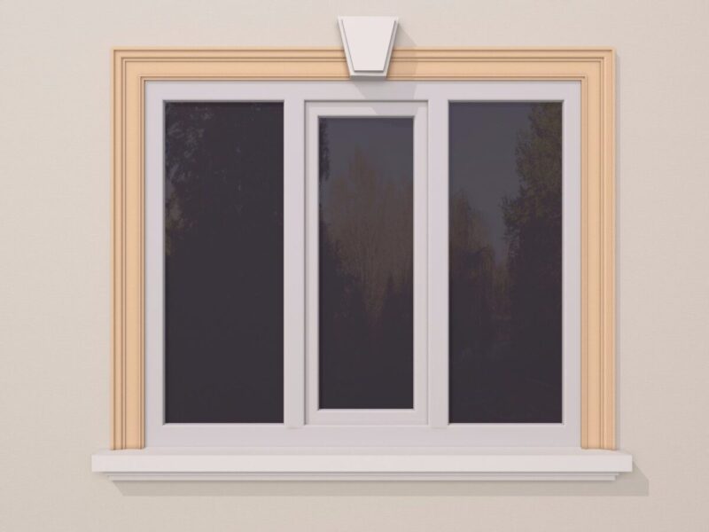 Ancadrament fereastra exterior, polistiren expandat, 36x130x2000 mm, FP125, Fabrica de Profile