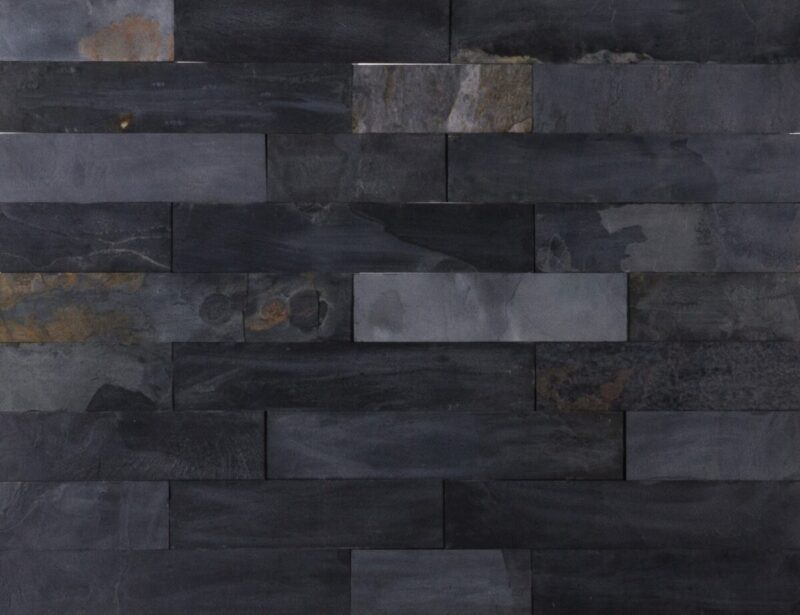 Ardezie Black Slate placaj, negru natural, l(20-40)x7, 1 cm
