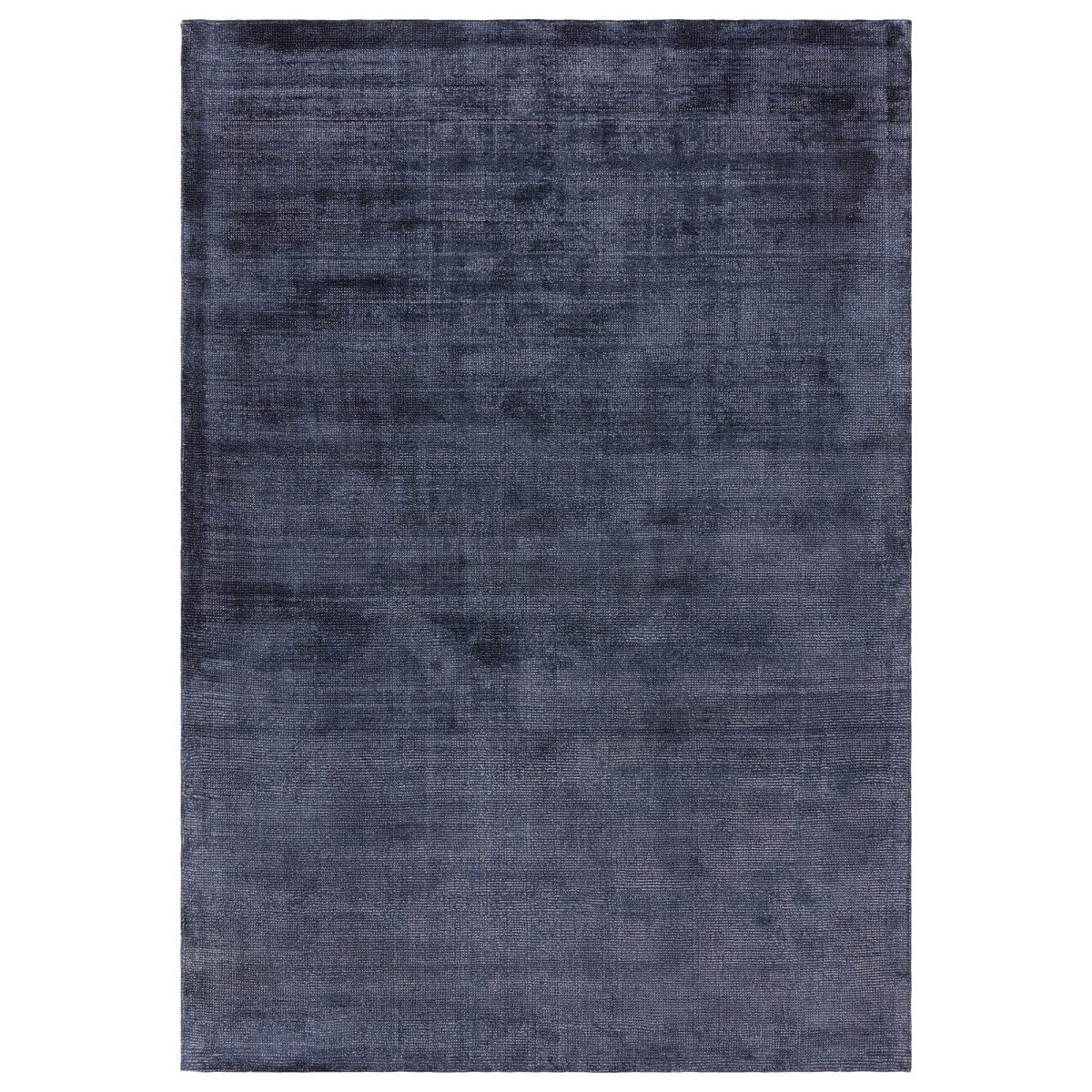 Covor pufos navy din viscoza lucrat manual modern model uni Aston Navy 8 mm 120x170 cm ASTO120170NAVY