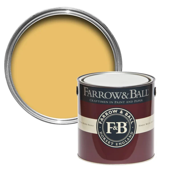 Vopsea galbena mata 7 la suta luciu pentru interior Farrow and Ball Mostra Babouche No. 223 100 ml