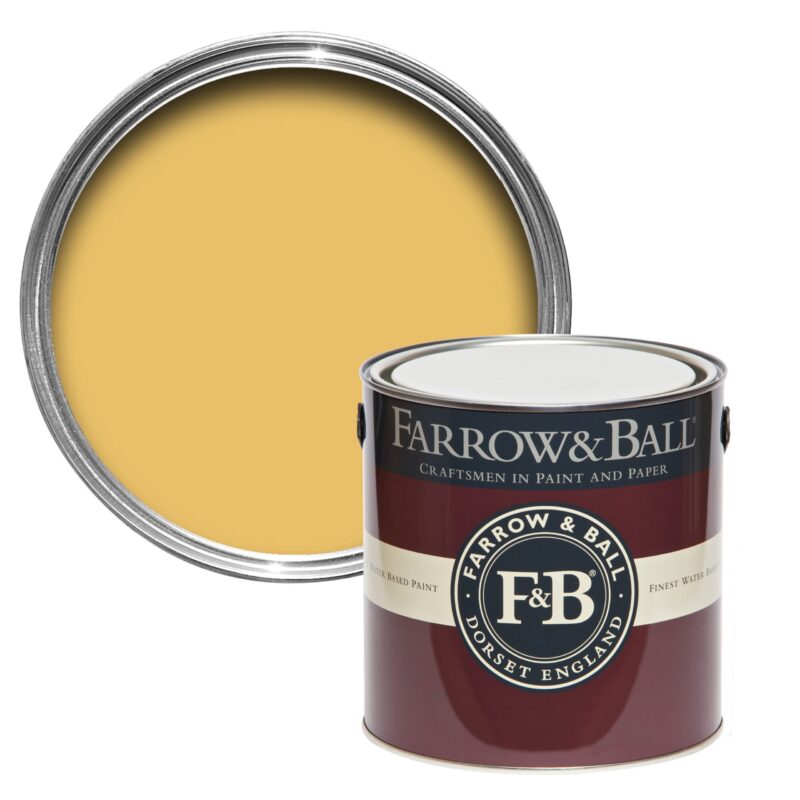 Vopsea galbena mata 7 la suta luciu pentru interior Farrow and Ball Mostra Babouche No. 223 100 ml