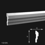 Brau Poliuretan Gaudi 1.51.315 75x22x2000 mm