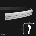 Brau Poliuretan Gaudi 1.51.315 Flexibil 75x22x2000 mm