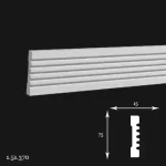 Brau poliuretan decorativ, alb, Gaudi 1.51.370 75x15x2000 mm