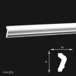 Brau decorativ poliuretan, alb, profil 1.51.375, 41x20 mm, Gaudi Decor