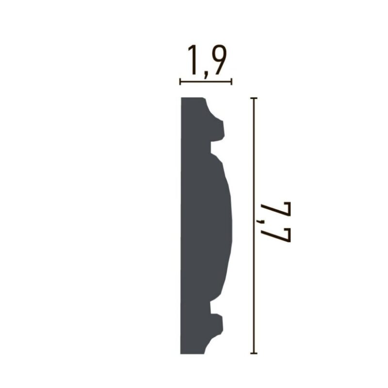 Brau de perete Poliuretan Manavi CR702 77x19x2000 mm - imagine 3