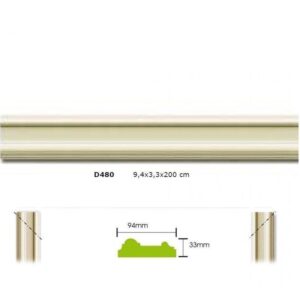 Brau de perete Poliuretan Manavi D480 94x33x2000 mm