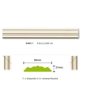 Brau de perete Poliuretan Manavi D491 95x21x2000 mm