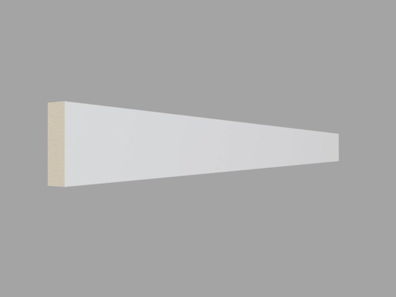 Brau decorativ din poliuretan alb, 12x40x2000 mm, BR14