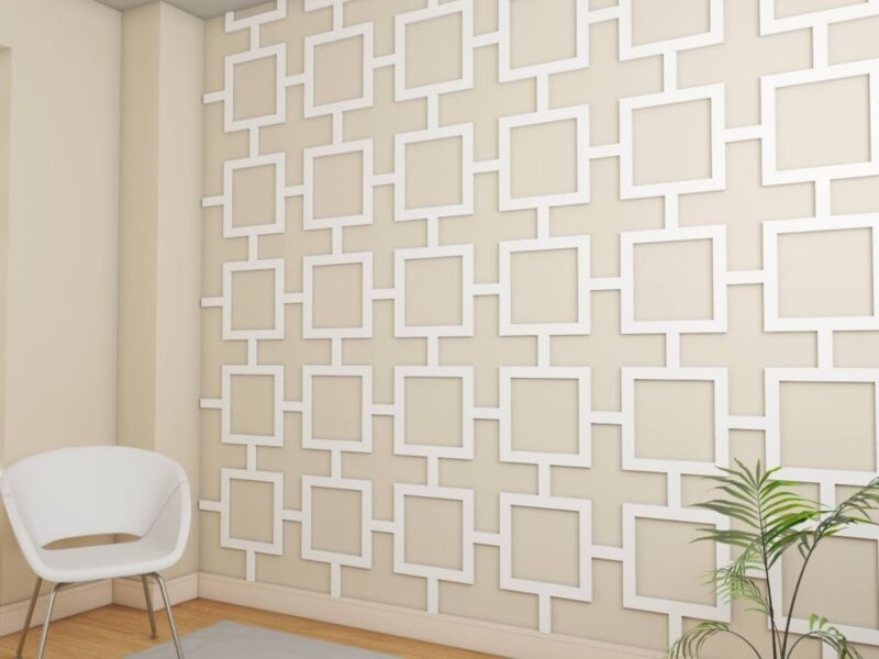Brau decorativ din poliuretan alb, 12x40x2000 mm, BR14