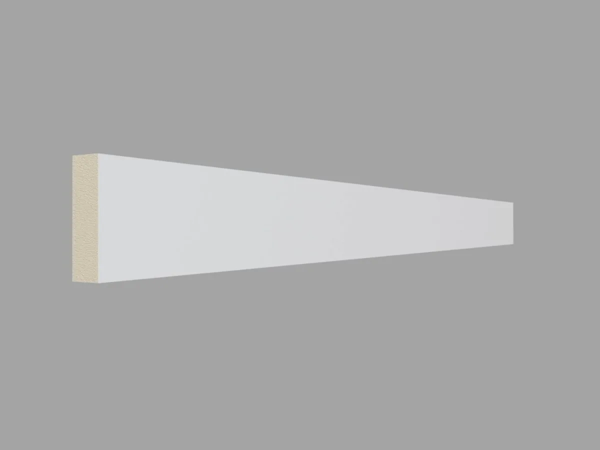 Brau decorativ din poliuretan alb, 12x40x2000 mm, BR14