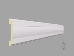 Brau decorativ din poliuretan BR15 16x70x2000 mm, alb