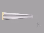 Brau decorativ poliuretan BR3, alb, 46x2000x16 mm