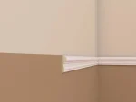 Brau decorativ poliuretan BR3, alb, 46x2000x16 mm