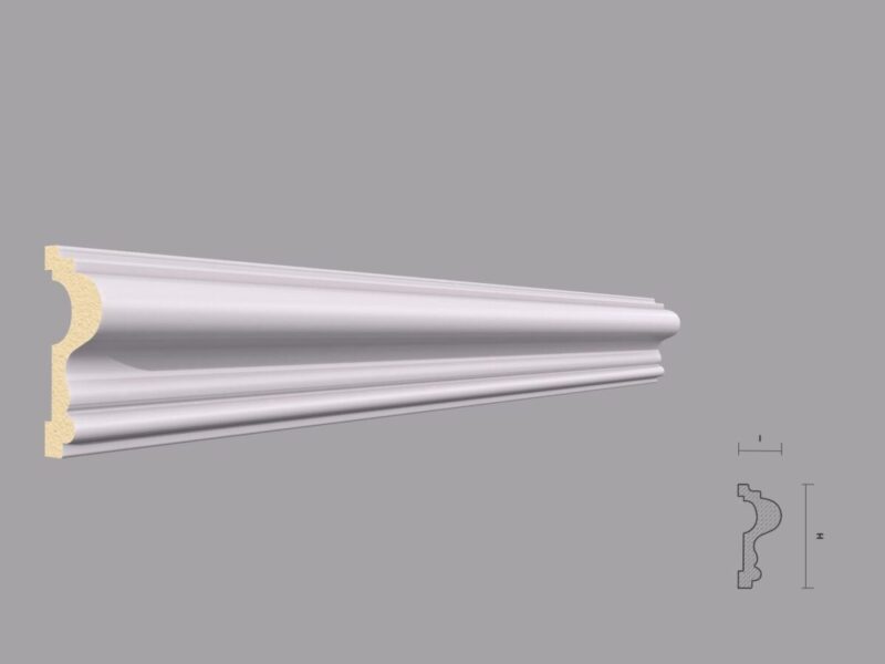 Brau decorativ din poliuretan, BR4, 62x2000x26 mm
