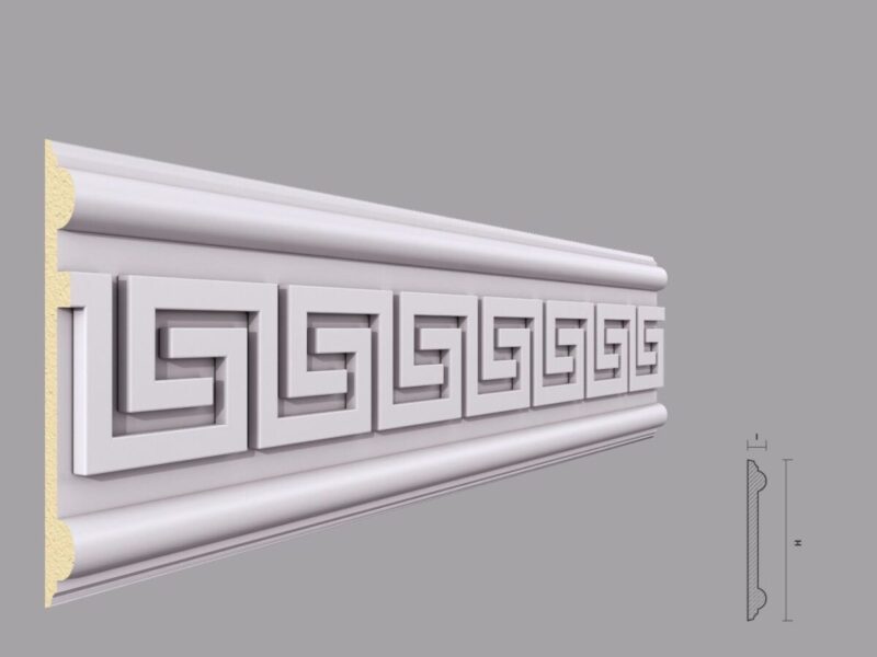 Brau decorativ din poliuretan, Versace BR9, 18x140x2000 mm