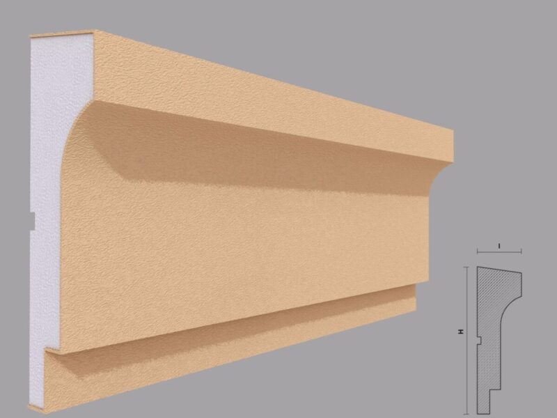 Brau decorativ fatada polistiren expandat, FP301 60x200x2000 mm