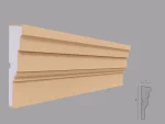 Brau decorativ fatada FP302, alb, 45x150x2000 mm