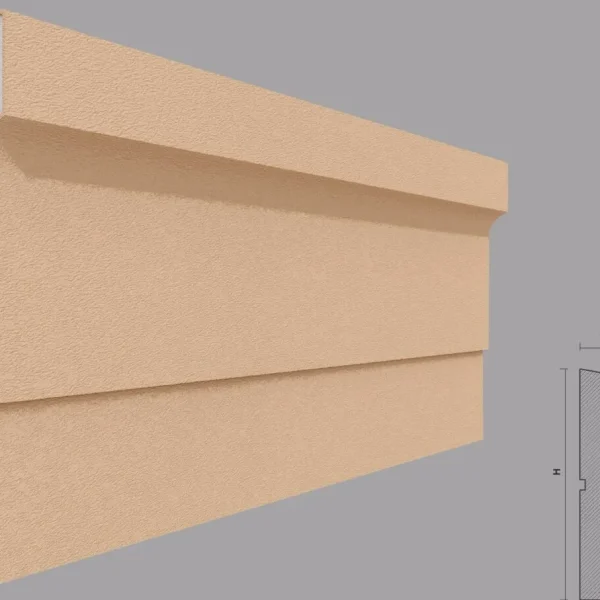 Brau decorativ fatada, arhitectural, FP306, alb, 41x220x2000 mm