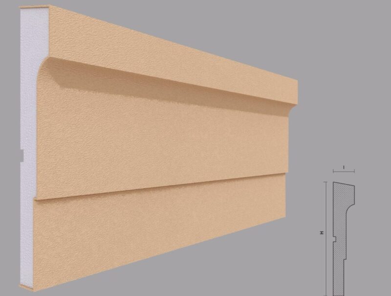 Brau decorativ fatada, arhitectural, FP306, alb, 41x220x2000 mm