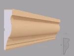 Brâu decorativ fatadă FP307, polistiren, alb, 60x160x2000 mm