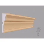 Brau decorativ fatada, cu linii fluide, FP308 50x135x2000 mm