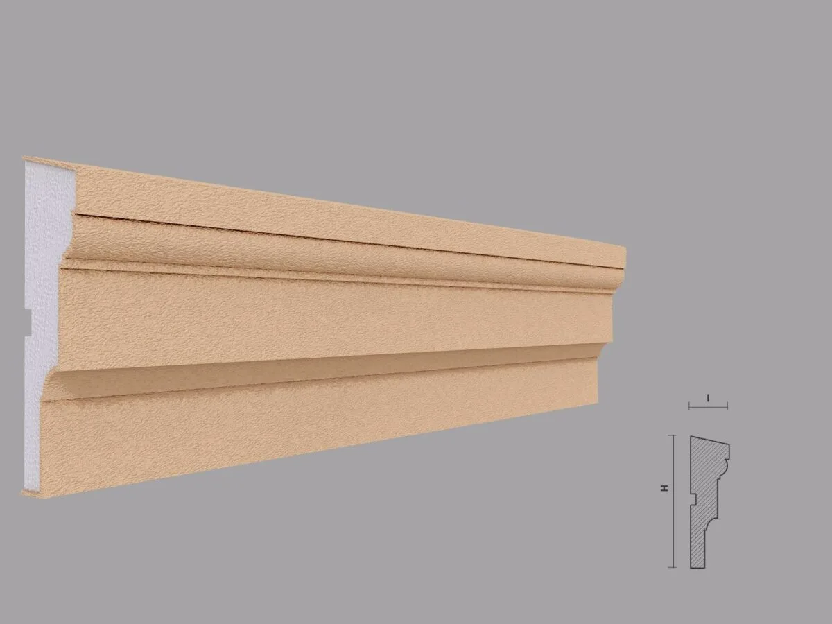 Brâu decorativ fatada polistiren, bej, Colonial Light BR137, 14 mp