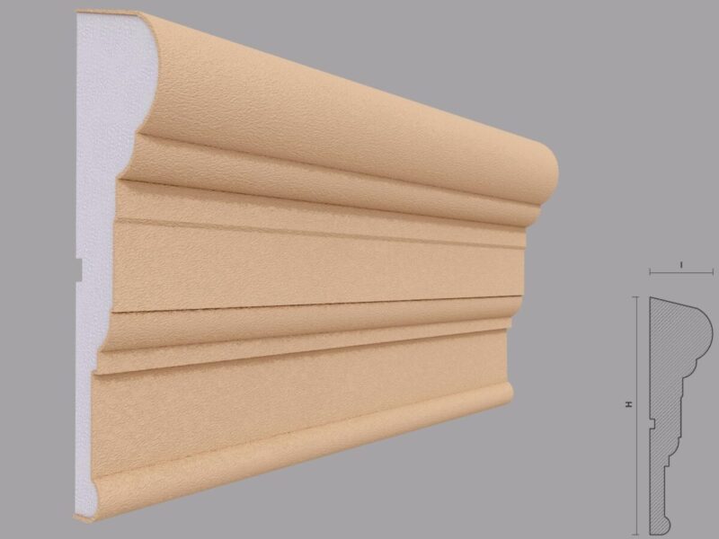 Brau decorativ FP312, fatada, bej, 66x250x2000 mm