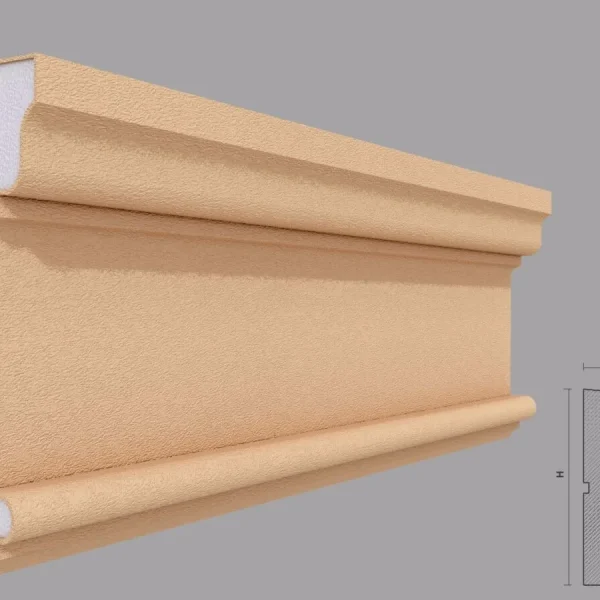 Brau decorativ fatada, finisaj exterior, polistiren FP314 60x185x2000 mm